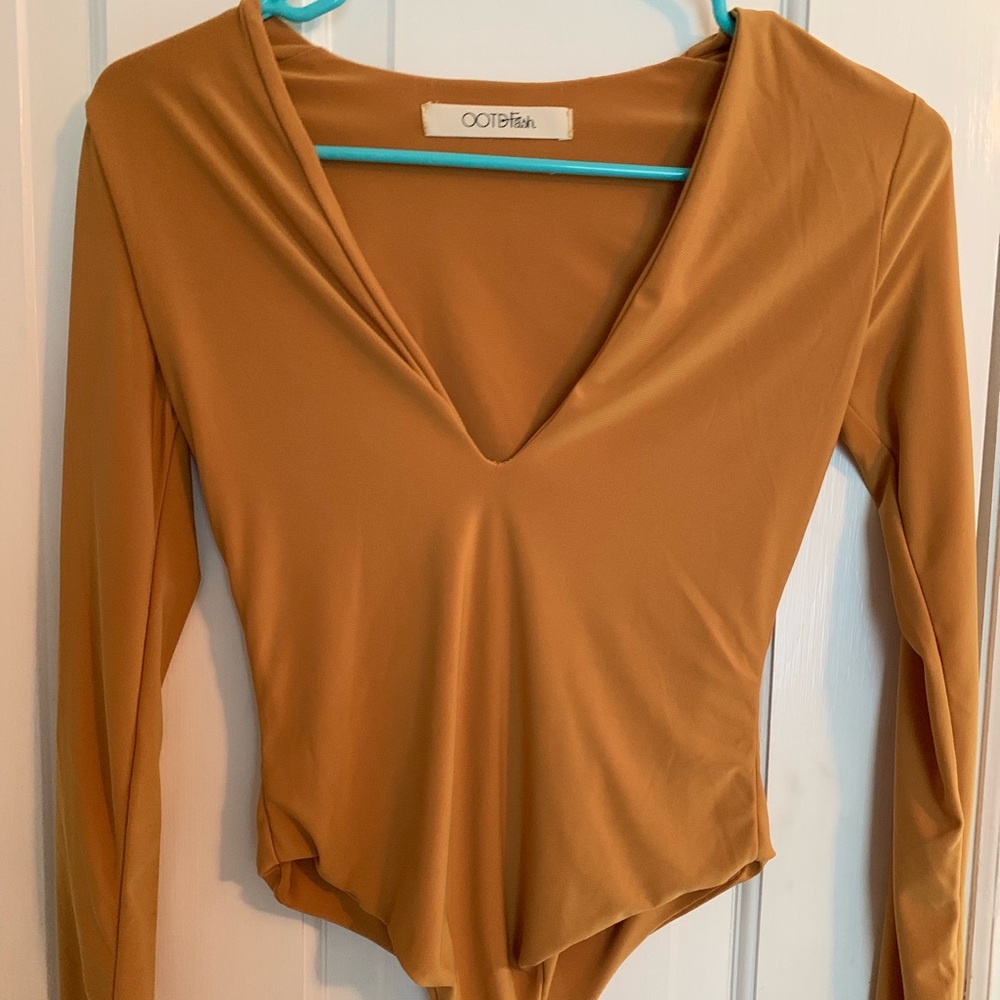 Mustard body suit